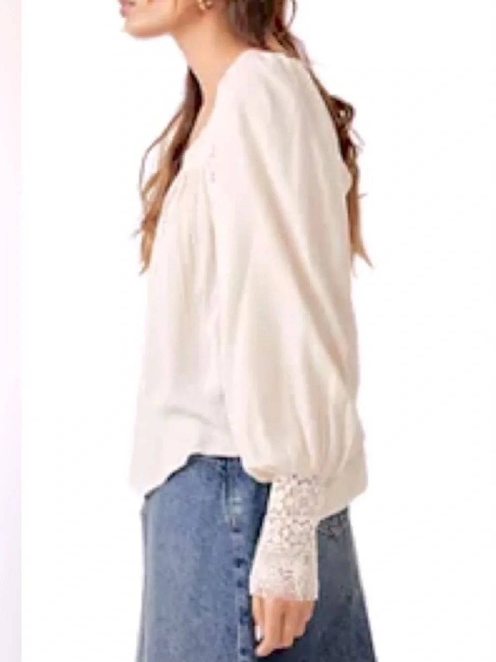 Free people Ivory Bohemian Top